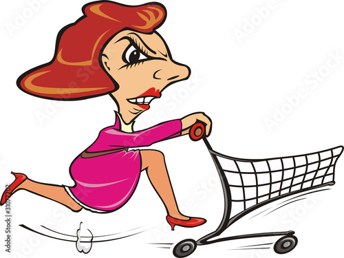 go shopping - fast as a madness woman