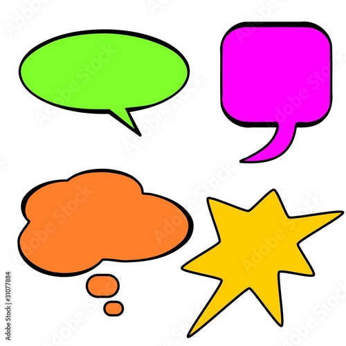 Colorful speech bubbles