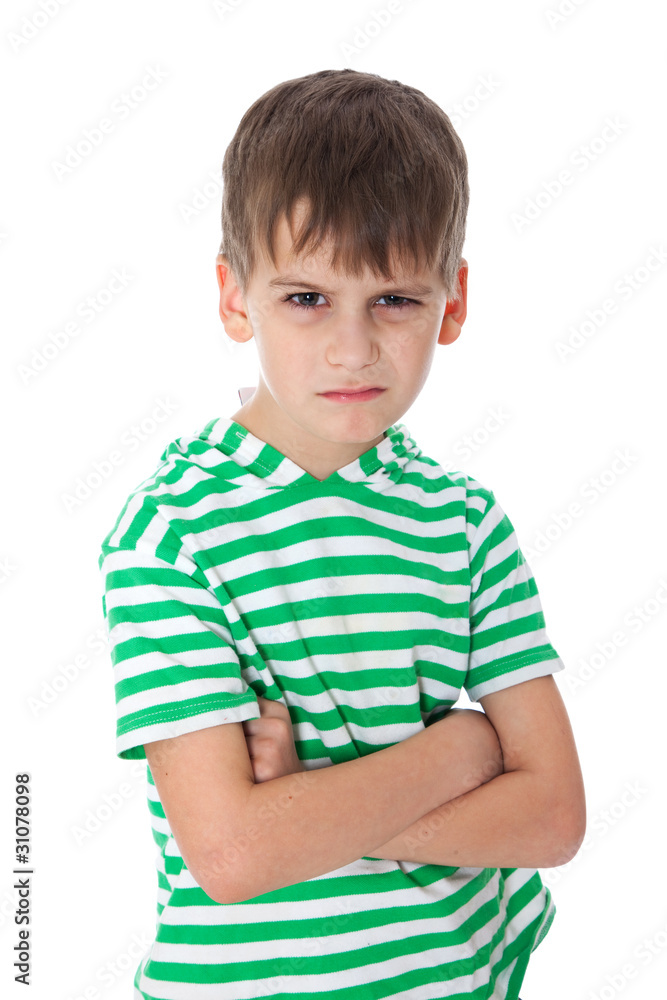 Cute boy anger