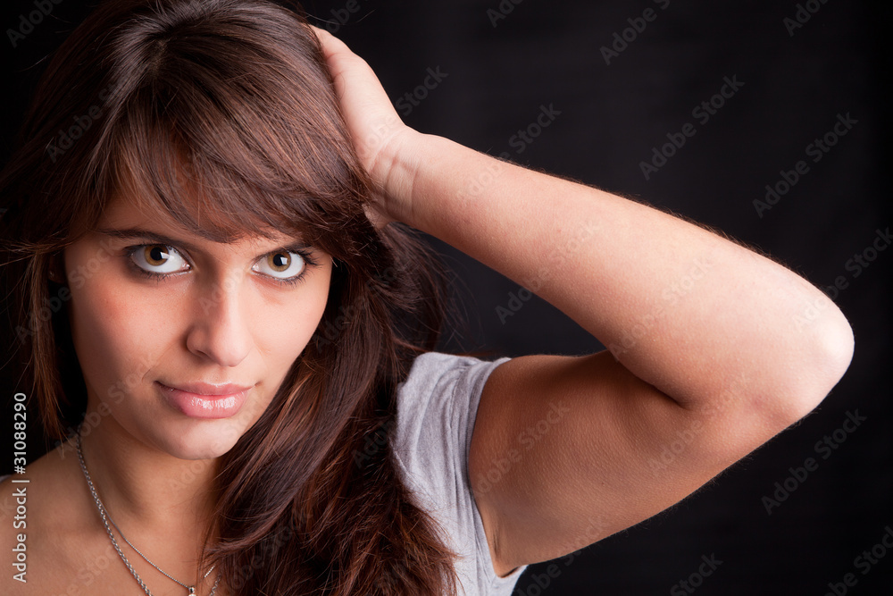 Young and beautiful woman portrait Young and beautiful woman portrait