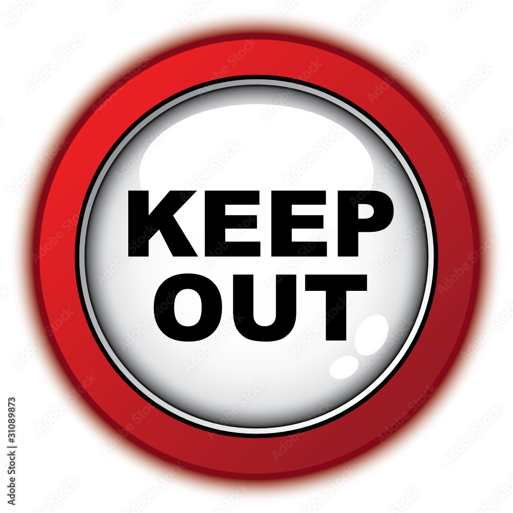 KEEP OUT ICON KEEP OUT ICON