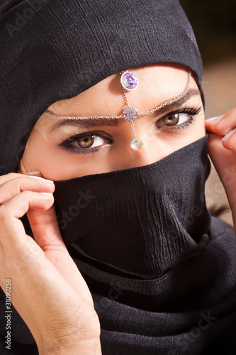 Young arabian woman in hijab with sexy brown eyes Stock Photo | Adobe Stock