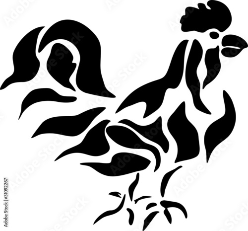 tattoo in the form of a rooster