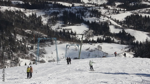 Ski resort in the Carpathians photo