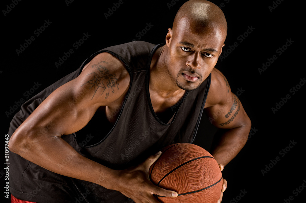Strong basketball player