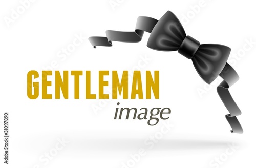 black bow tie vector