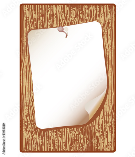 Wooden texture background and scroll