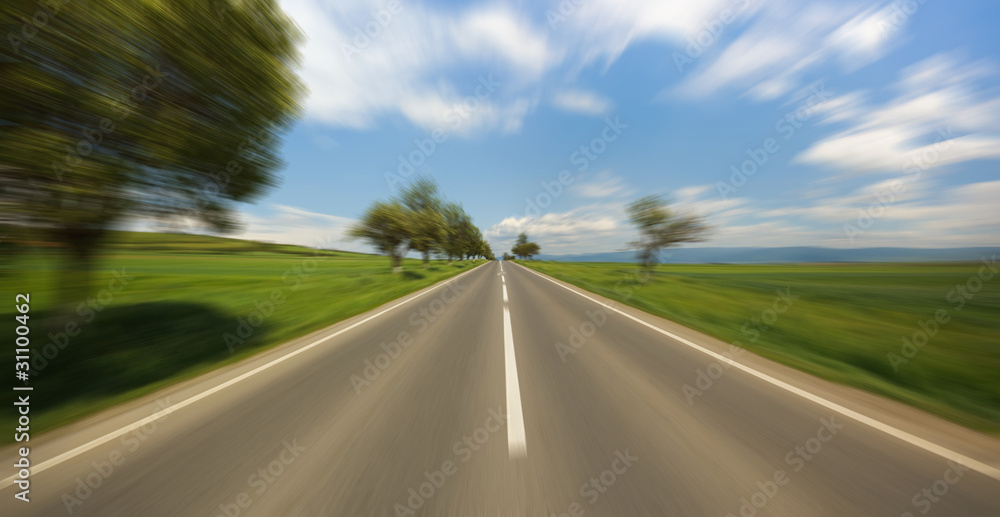 Motion blur road