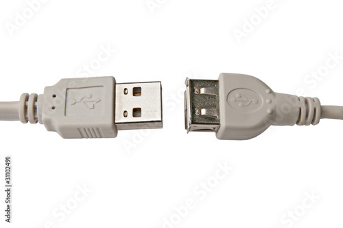 disconnected connectors USB extension cable