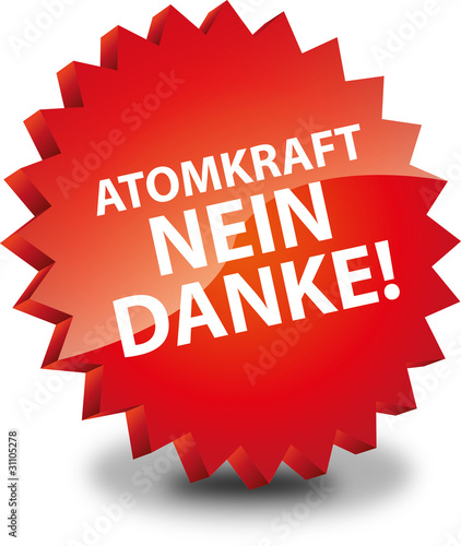 Button Rund Atomkraft nein Danke