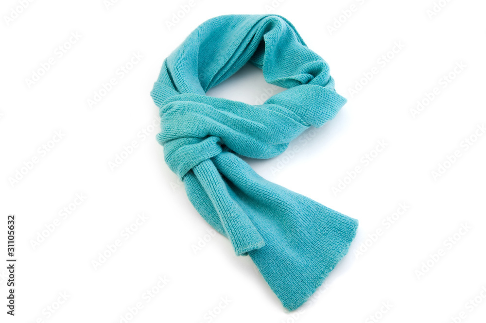 Scarf on white background close up