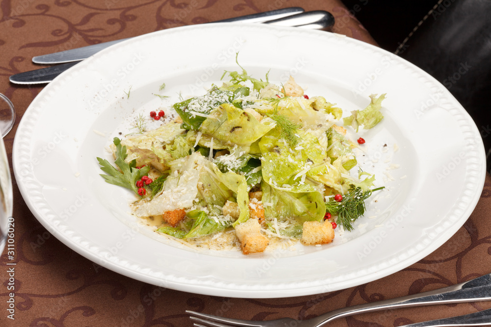 vegetable salad with croutons vegetable salad with croutons