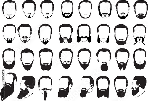 large set of men beards