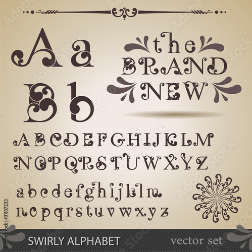 Swirly Alphabet.