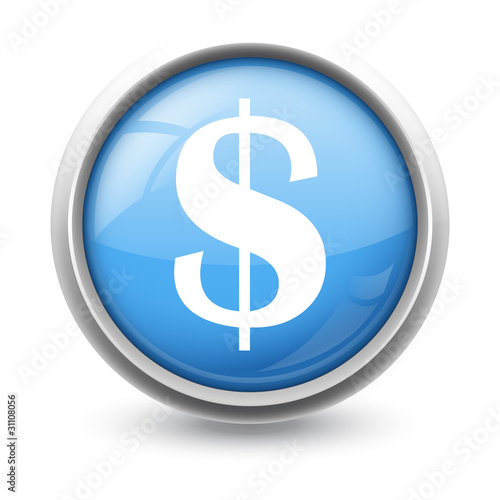 Symbole glossy vectoriel dollar 01