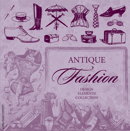 antique fashion set (vector)