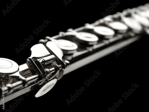 focus selected photo of a flute over black