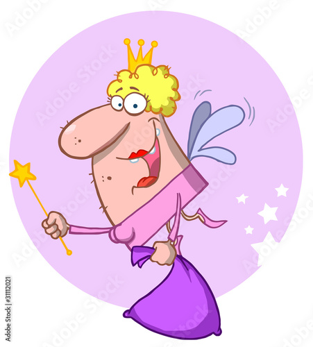 Fairy Godmother Flying With A Bag