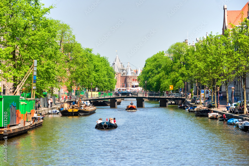 Amsterdam, Canal and bike.