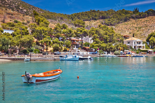 Touristic area on Poros, Greece