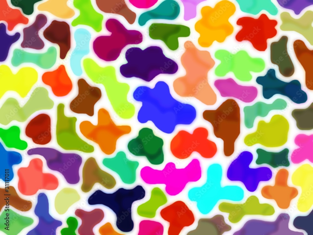 Abstract colored blobs Abstract colored blobs