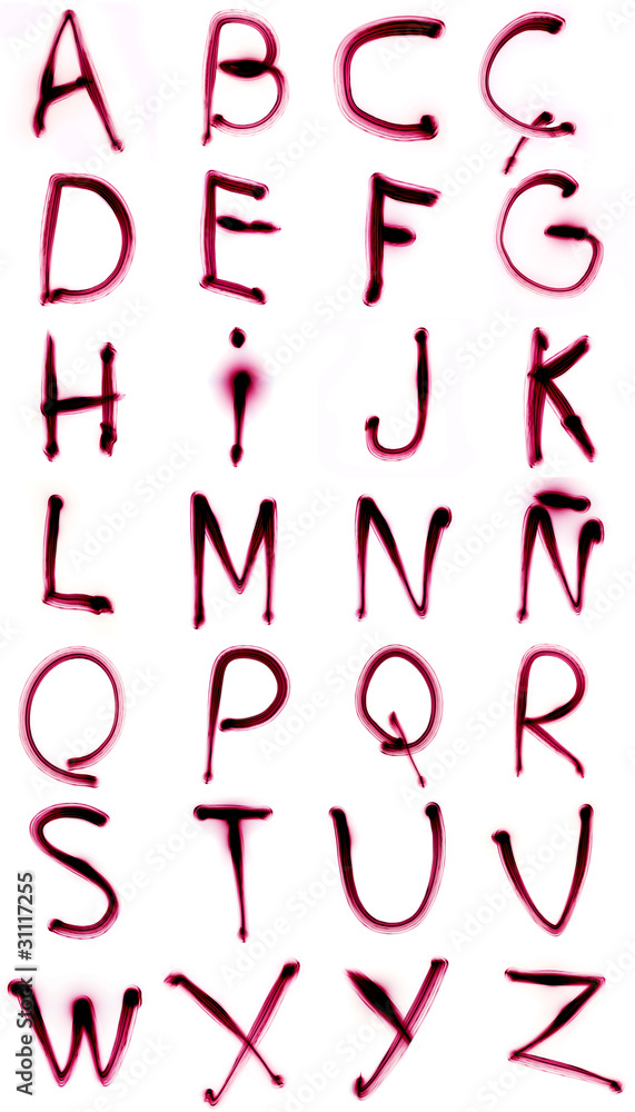 pink light letters on a white background pink light letters on a white background