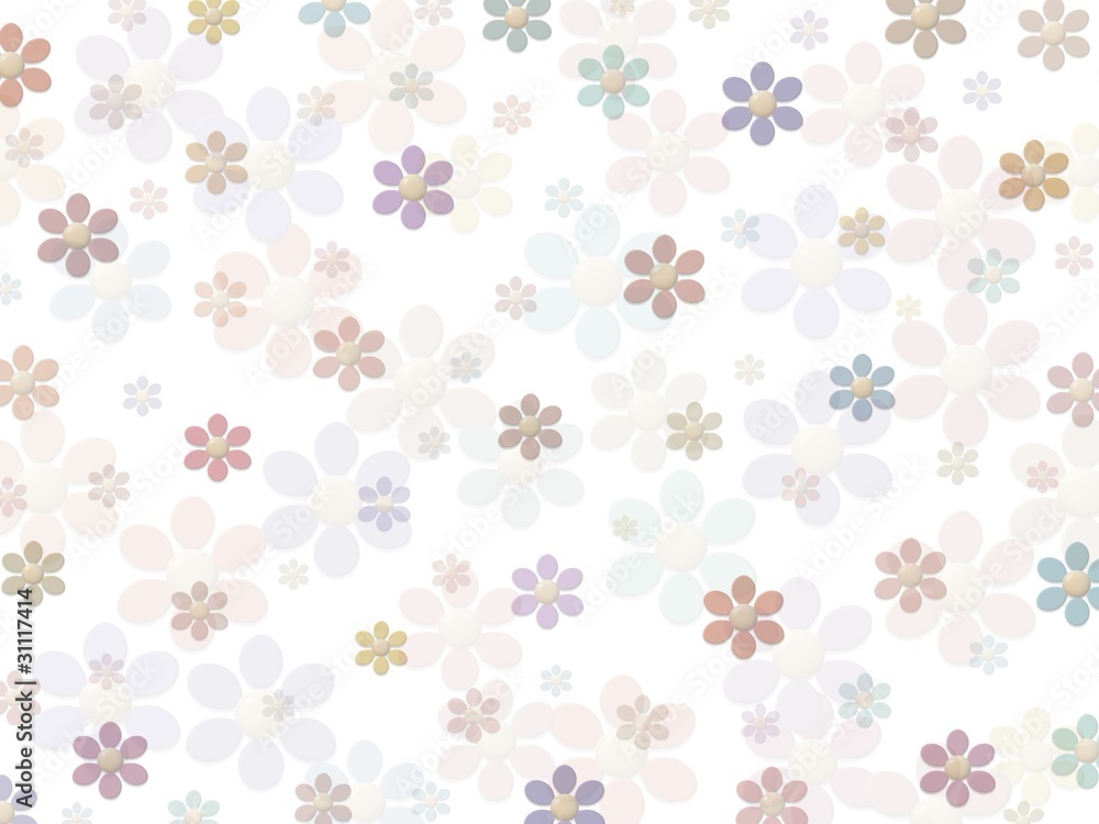 Flowers on white background Flowers on white background