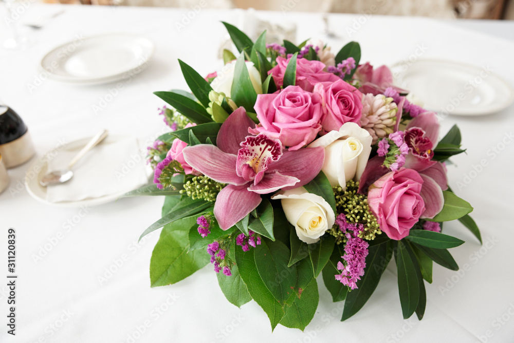 Boquet of orchid flowers and tulips Boquet of orchid flowers and tulips