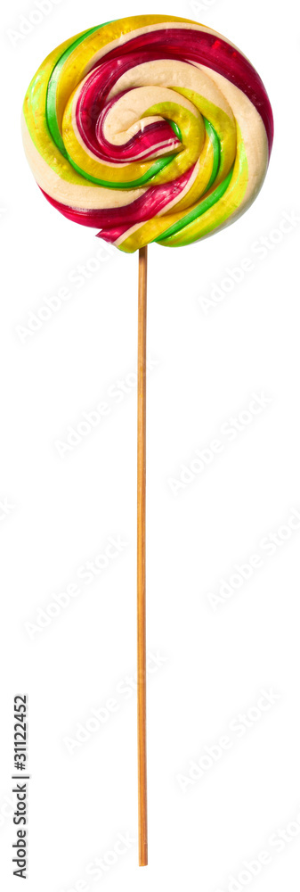 Colorful spiral lollipop