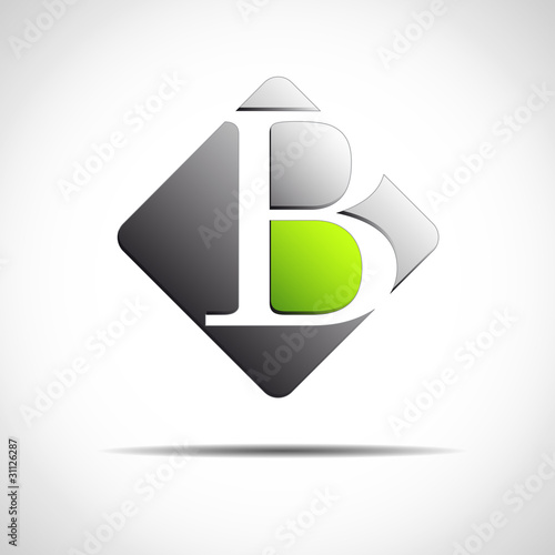 Logo initial letter B on white background # Vector