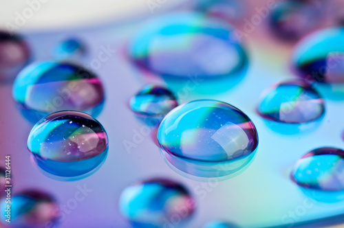 watter drops on  dvd media
