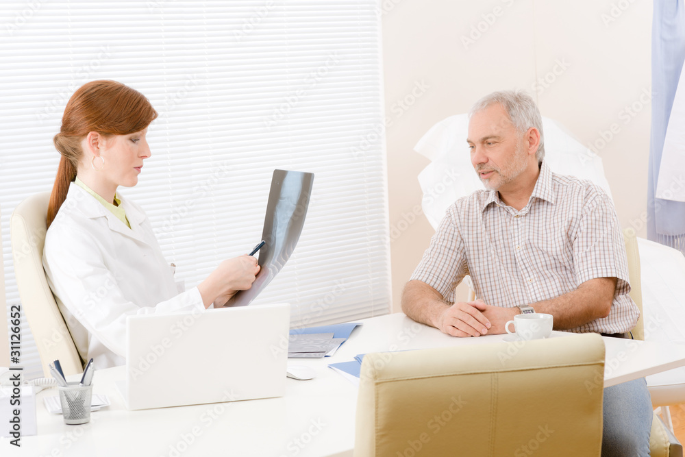 Doctor office - female physician patient x-ray Doctor office - female physician patient x-ray