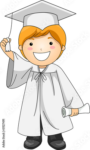 Kid Holding Tassle