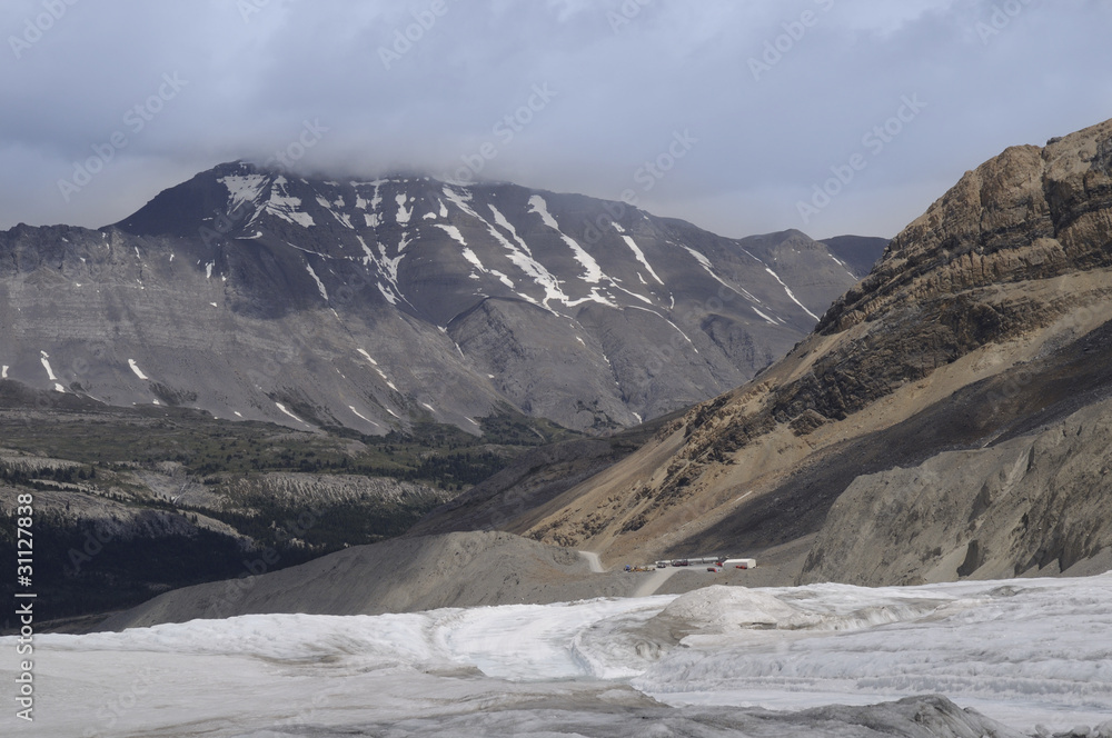 Athabasca Glacier in the Columbia Icefield Jasper Canada