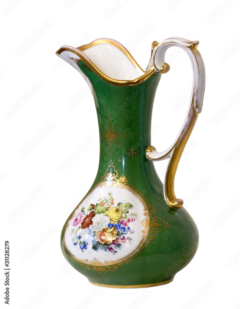 vintage, antique ceramic pitcher
