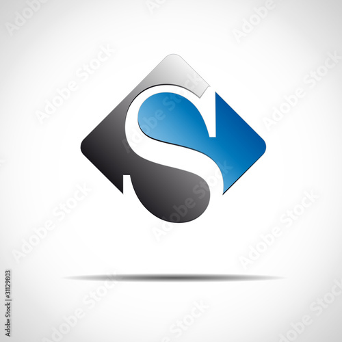 Logo initial letter S on white background # Vector