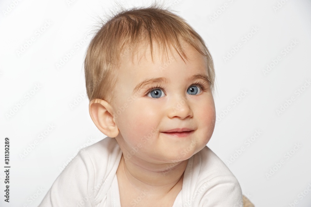 Close-up portrait of a beautiful baby