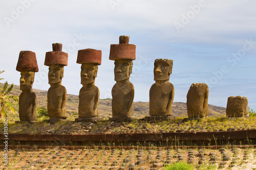 Moai at easter island