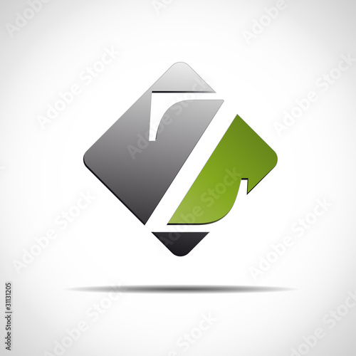 Logo initial letter Z on white background # Vector