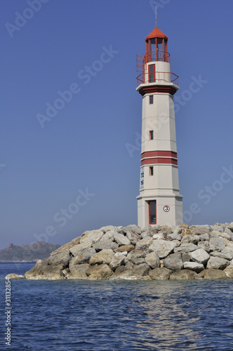 light house at the Mediterranean sea