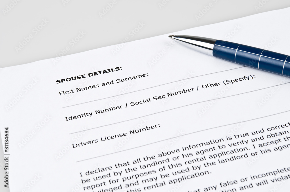 Spouse details form Spouse details form