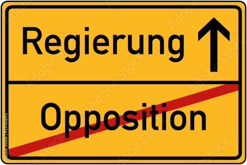 Ortstafel Opposition und Regierung