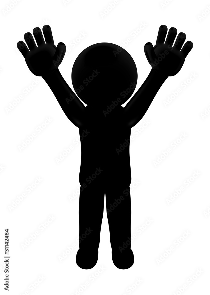 silhouette human - hands up silhouette human - hands up