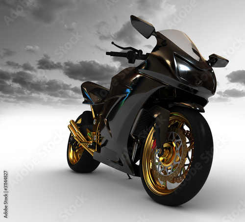 Render of concept motorcycle photo