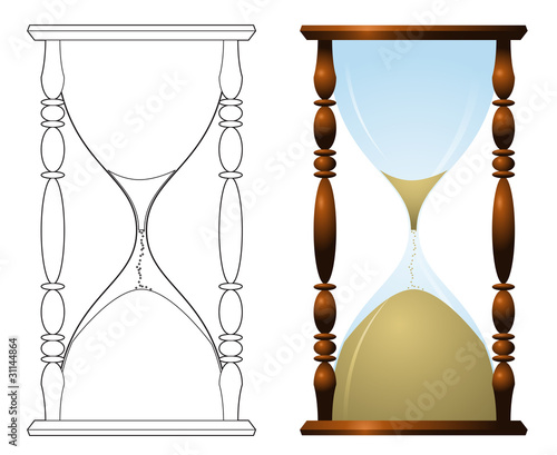 Traditional hourglass illustration