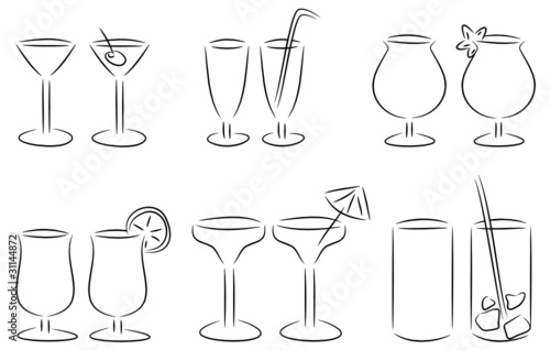 set cocktailgläser