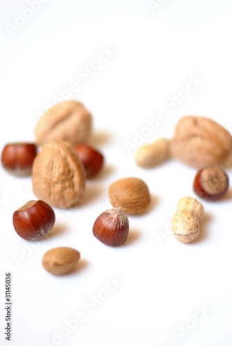 Nuts on white