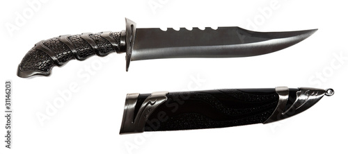 Canvastavla Model of the old dagger with a white background
