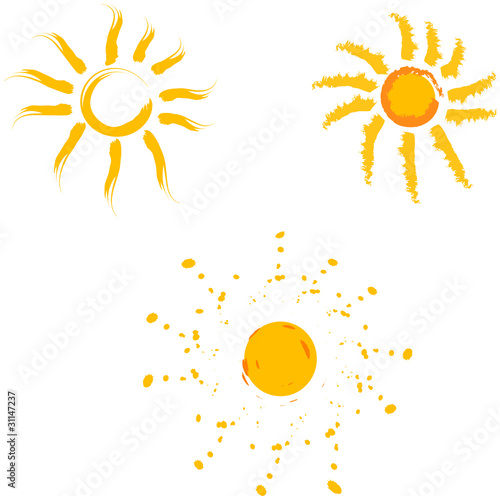 gelb Sonne Vektor Pinsel