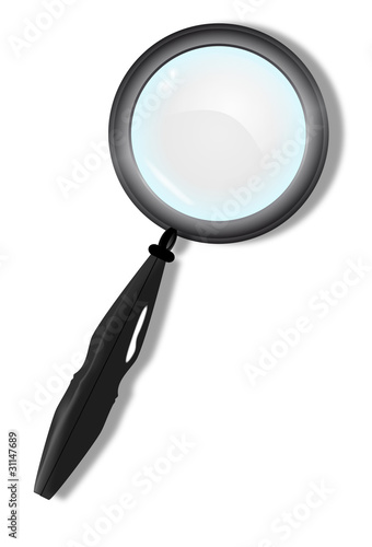 Lupa sobre fondo blanco